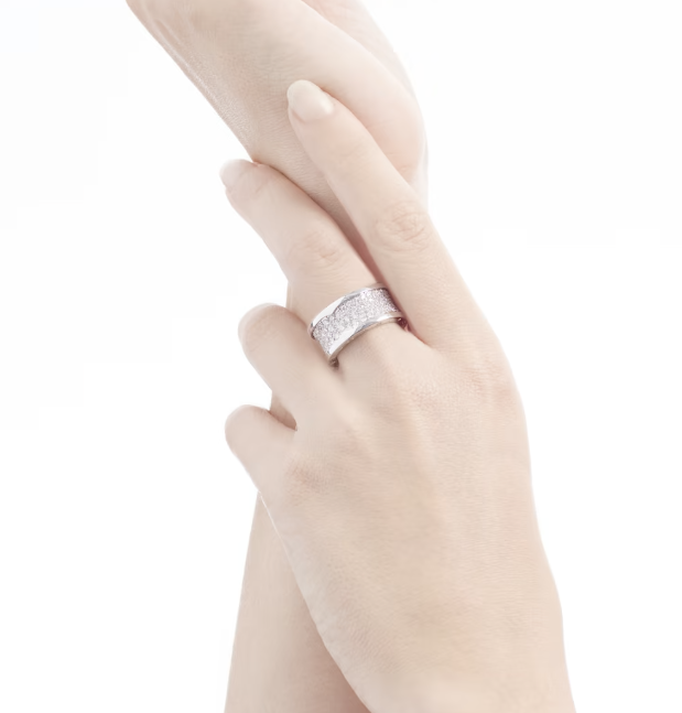 [Mystic Crown]ZERO 1 WITH PAVED DIAMONDS ON THE SPIRAL RING