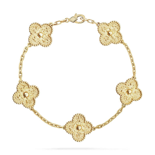 [Mystic Crown]CLOVER 5 MOTIFS BRONZING BRACELET