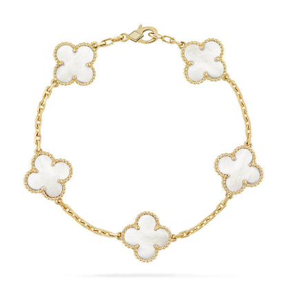[Mystic Crown]CLOVER  5 MOTIF WHITE MOP BRACELET