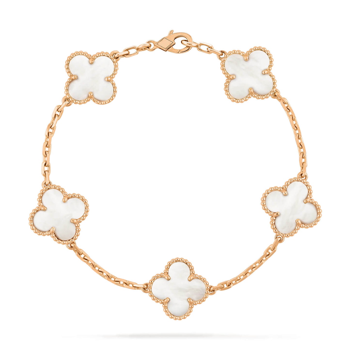 [Mystic Crown]CLOVER  5 MOTIF WHITE MOP BRACELET