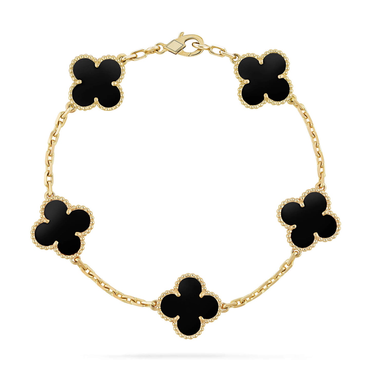 [Mystic Crown]CLOVER  5 MOTIFS BLACK ONYX BRACELET