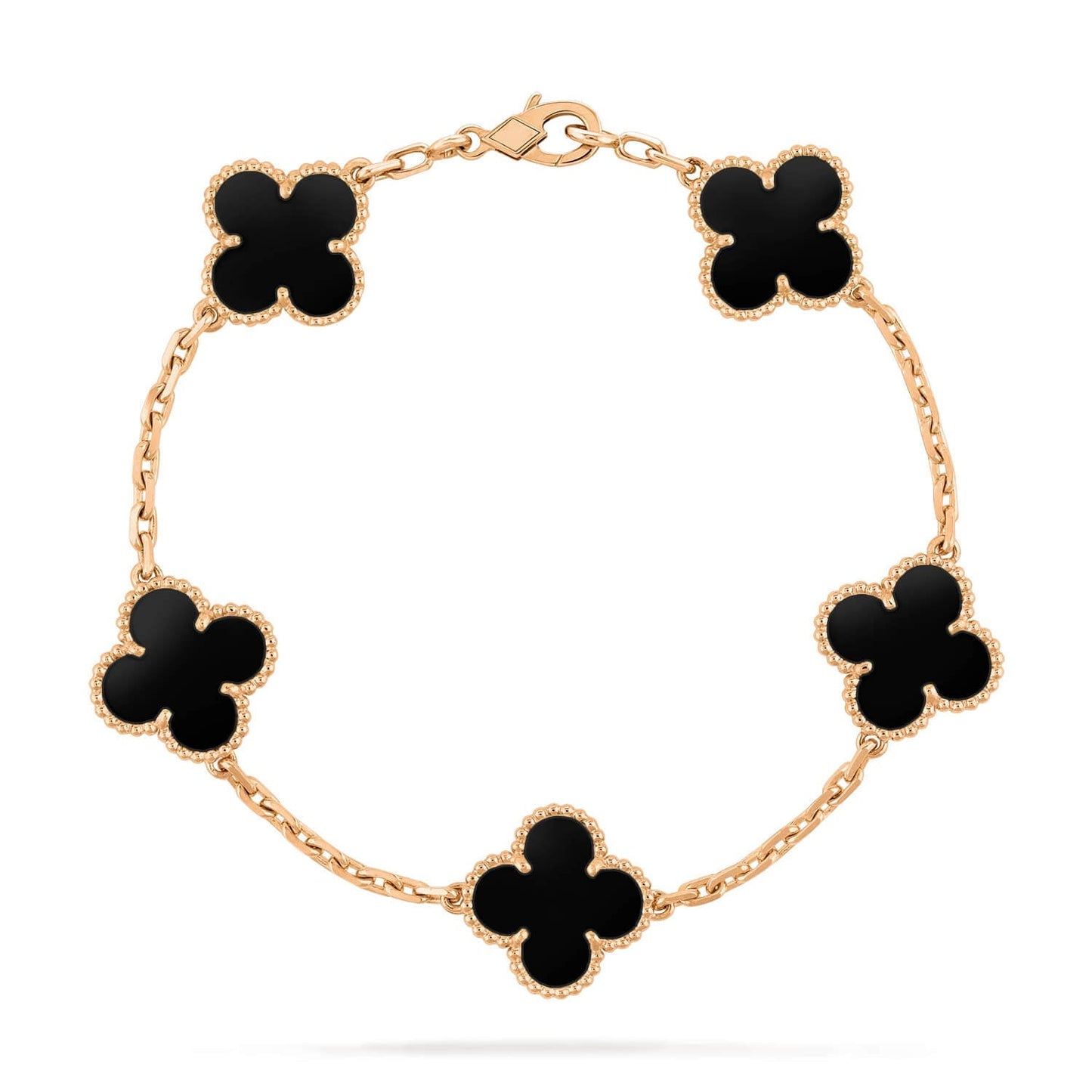 [Mystic Crown]CLOVER  5 MOTIFS BLACK ONYX BRACELET