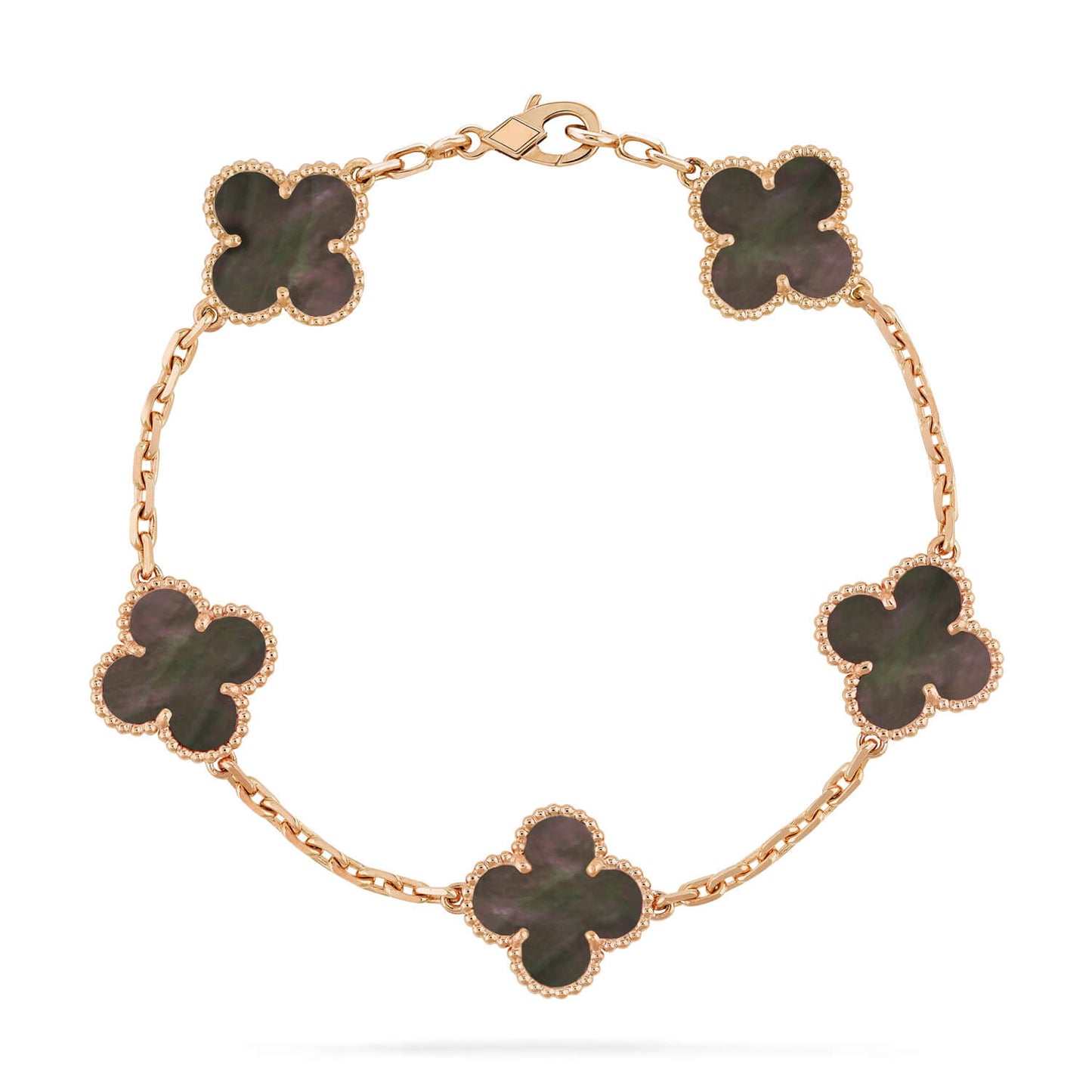 [Mystic Crown]CLOVER 5 MOTIF GRAY MOP  BRACELET