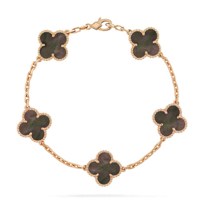 [Mystic Crown]CLOVER 5 MOTIF GRAY MOP  BRACELET