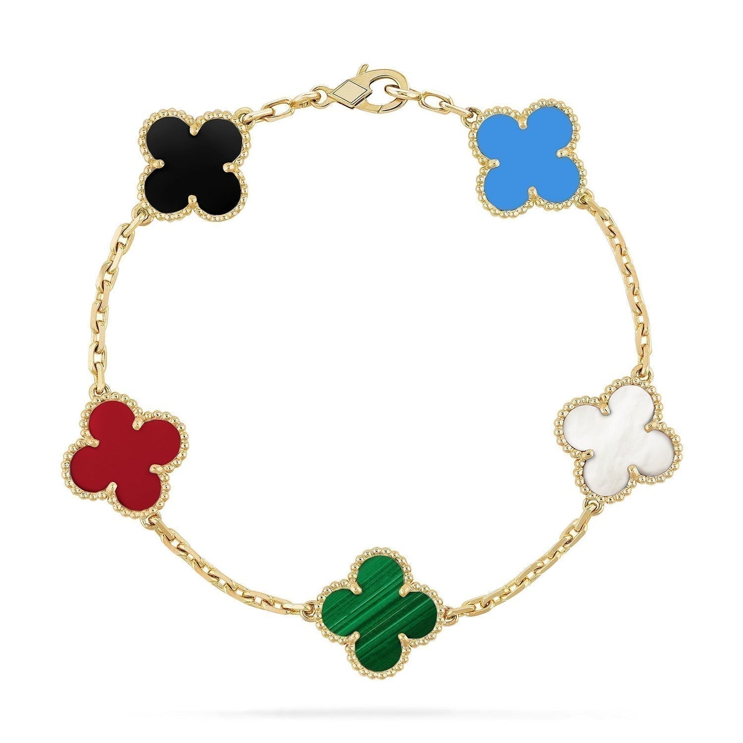 [Mystic Crown]CLOVER 5 MOTIFS MULTICOLOR  BRACELET