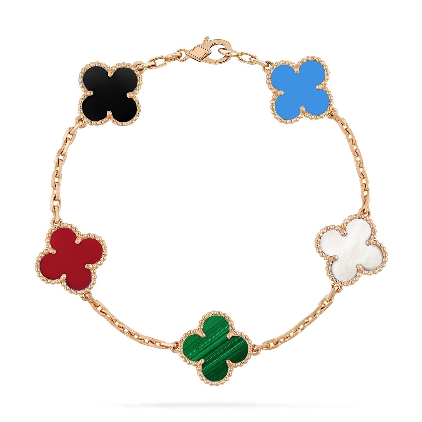 [Mystic Crown]CLOVER 5 MOTIFS MULTICOLOR  BRACELET