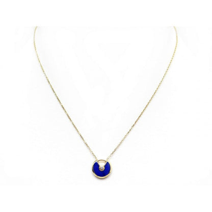 [Mystic Crown]AMULETTE ROSE GOLD AGATE NECKLACE