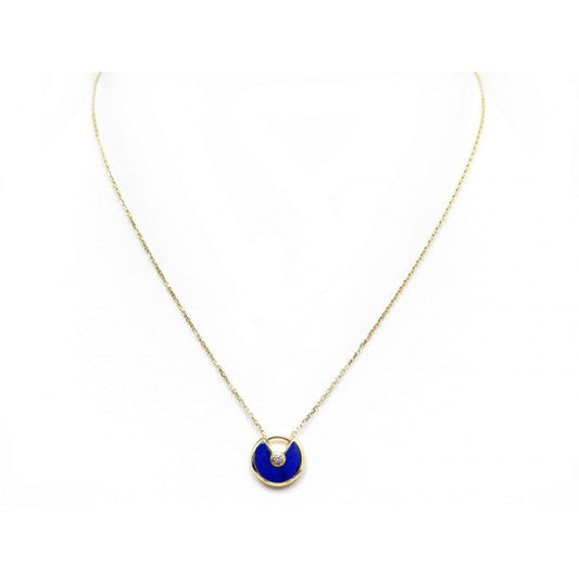 [Mystic Crown]AMULETTE ROSE GOLD AGATE NECKLACE