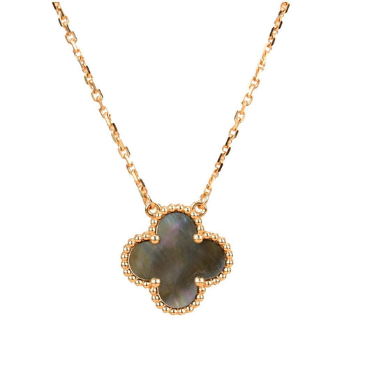 [Mystic Crown]CLOVER 15MM  GRAY MOTHER OF PEARL NECKLACE