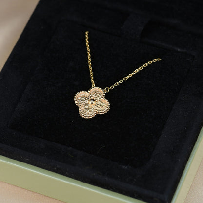 [Mystic Crown]CLOVER 15MM  BRONZING NECKLACE
