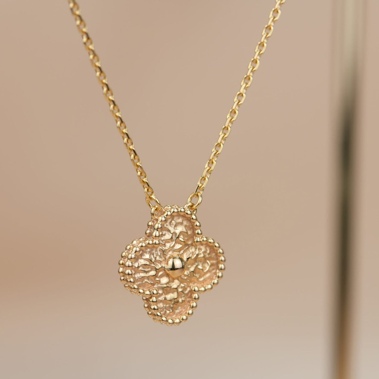 [Mystic Crown]CLOVER 15MM  BRONZING NECKLACE