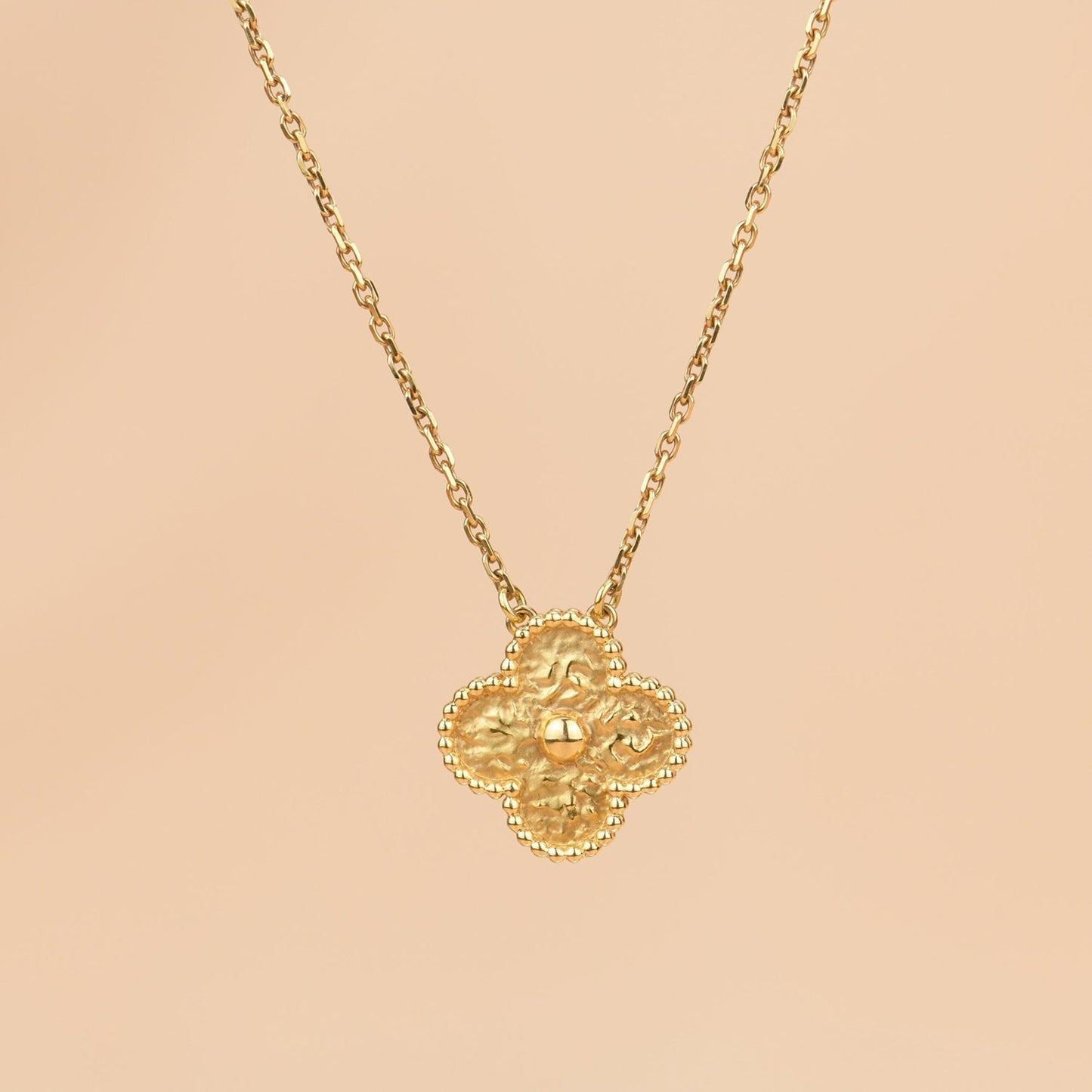 [Mystic Crown]CLOVER 15MM  BRONZING NECKLACE