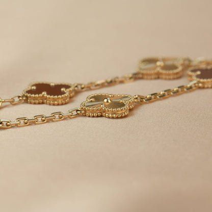 [Mystic Crown]CLOVER  5 MOTIFS CARNELIAN GOLD BRACELET