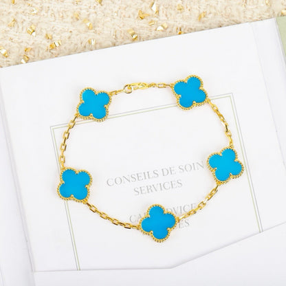 [Mystic Crown]CLOVER 5 MOTIFS TURQUOISE BRACELET