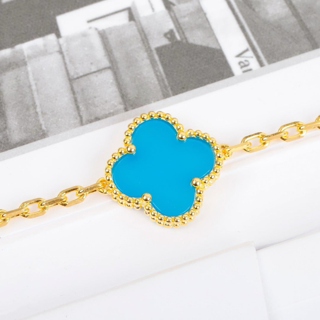 [Mystic Crown]CLOVER 5 MOTIFS TURQUOISE BRACELET