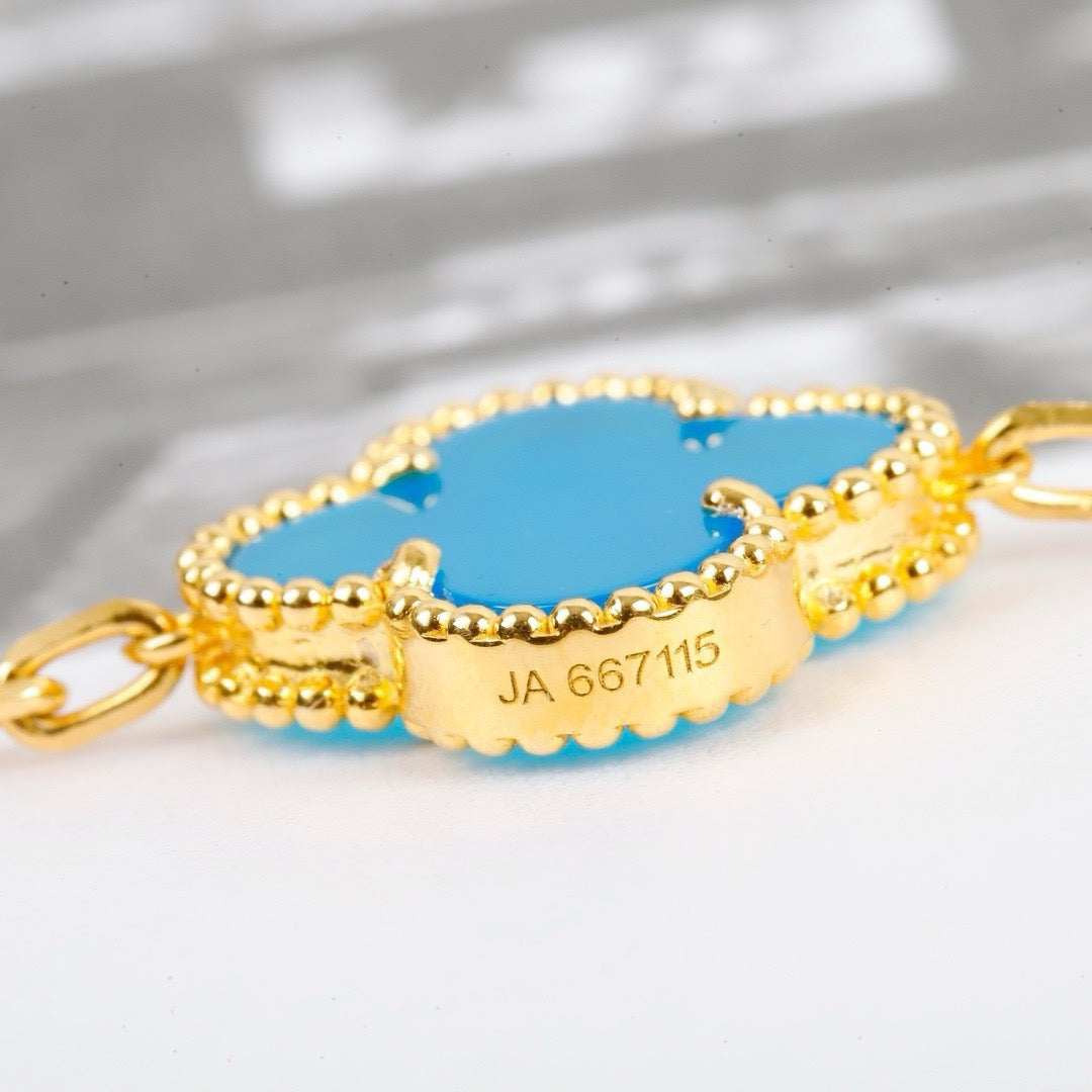 [Mystic Crown]CLOVER 5 MOTIFS TURQUOISE BRACELET