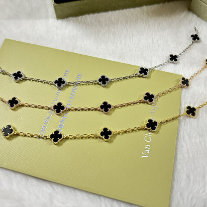 [Mystic Crown]CLOVER 6 MOTIF  ONYXS BRACELET-w