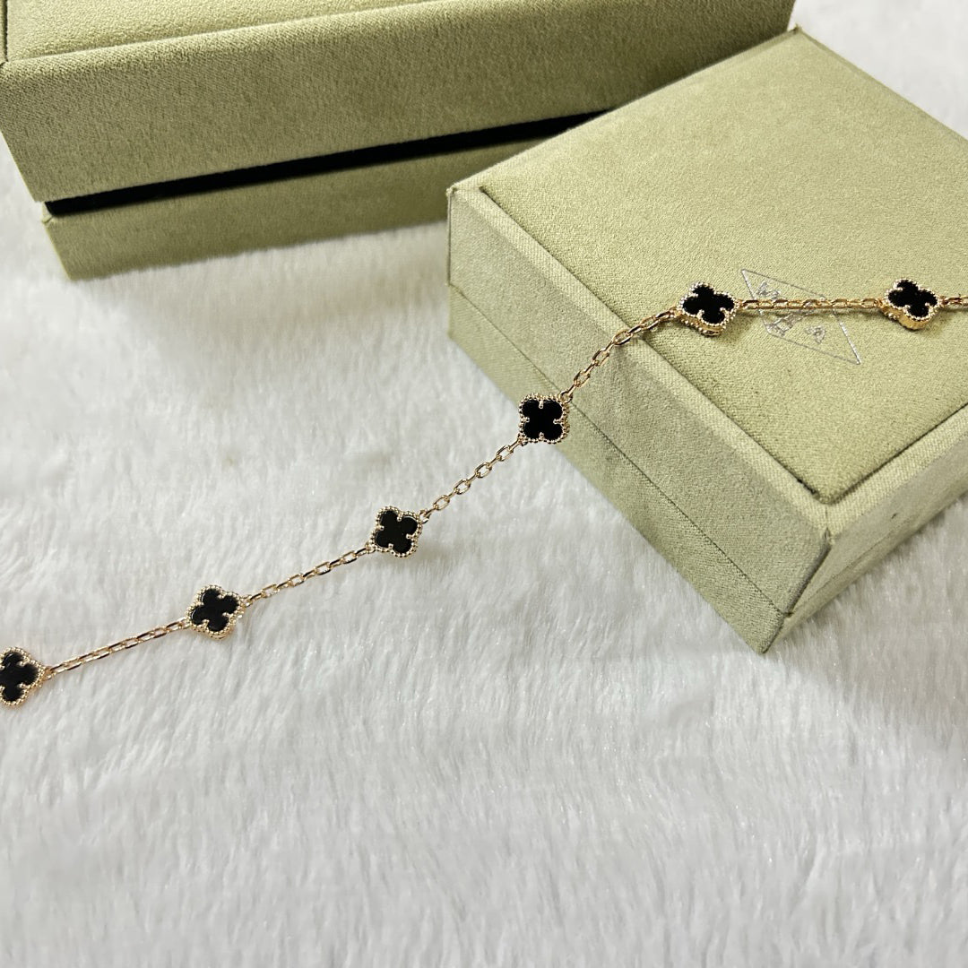 [Mystic Crown]CLOVER 6 MOTIF  ONYXS BRACELET-w