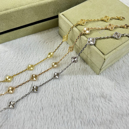 [Mystic Crown]CLOVER 6 MOTIF DIAMOND BRACELET-w
