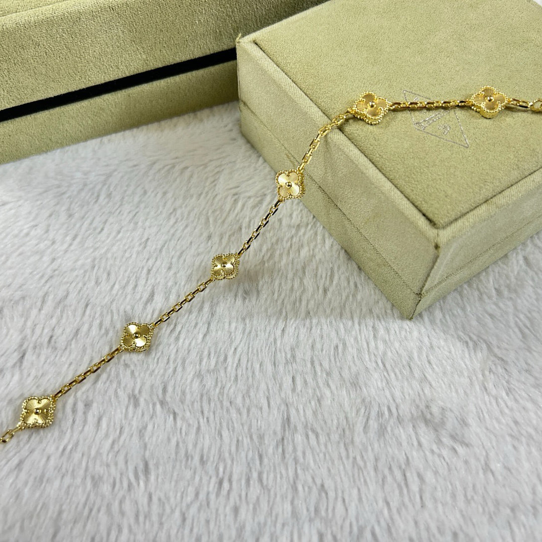 [Mystic Crown]CLOVER 6 MOTIF DIAMOND BRACELET-w