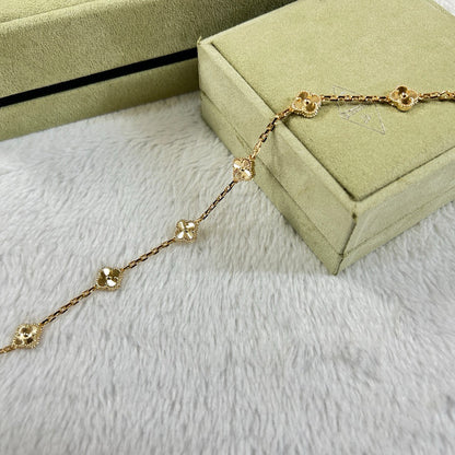[Mystic Crown]CLOVER 6 MOTIF DIAMOND BRACELET-w