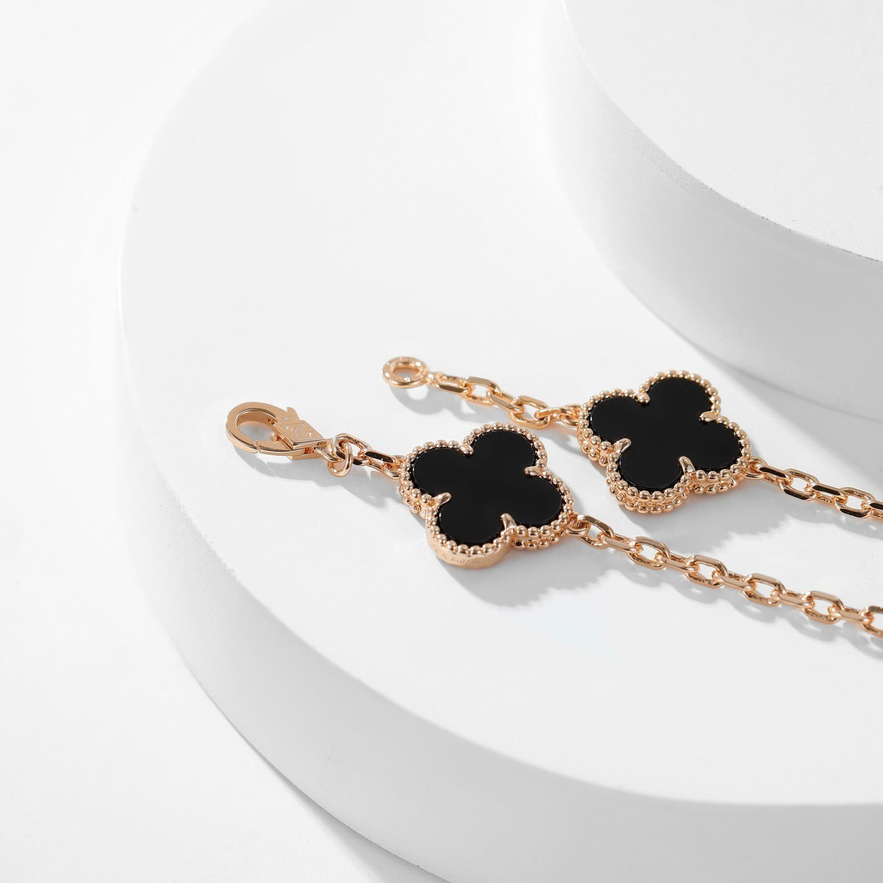 [Mystic Crown]CLOVER 10 MOTIFS ONYX NECKLACE