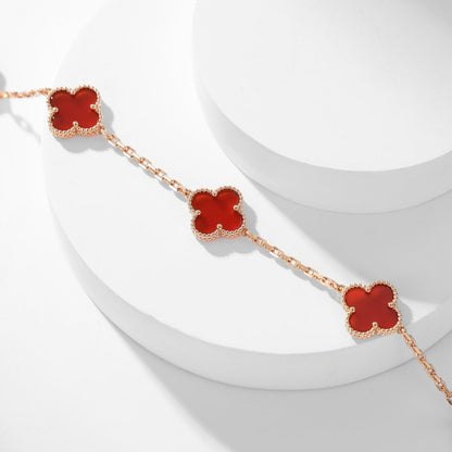 [Mystic Crown]CLOVER 10 MOTIFS CARNELIAN NECKLACE