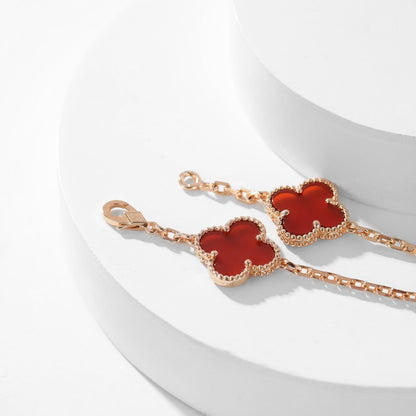 [Mystic Crown]CLOVER 10 MOTIFS CARNELIAN NECKLACE
