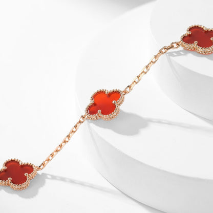 [Mystic Crown]CLOVER 10 MOTIFS CARNELIAN NECKLACE