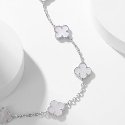 [Mystic Crown]CLOVER 10 MOTIFS WHITE MOTHER OF PEARL NECKLACE