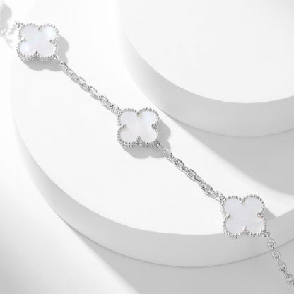 [Mystic Crown]CLOVER 10 MOTIFS WHITE MOTHER OF PEARL NECKLACE