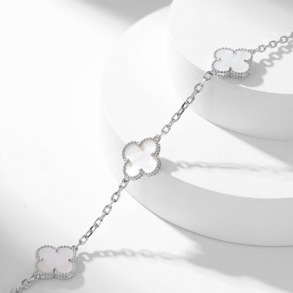 [Mystic Crown]CLOVER 10 MOTIFS WHITE MOTHER OF PEARL NECKLACE