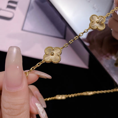 [Mystic Crown]CLOVER 10 MOTIFS LASER NECKLACE