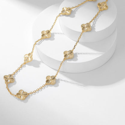 [Mystic Crown]CLOVER 10 MOTIFS LASER NECKLACE