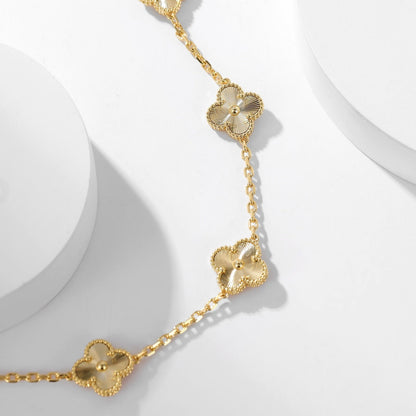 [Mystic Crown]CLOVER 10 MOTIFS LASER NECKLACE