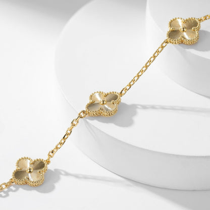 [Mystic Crown]CLOVER 10 MOTIFS LASER NECKLACE