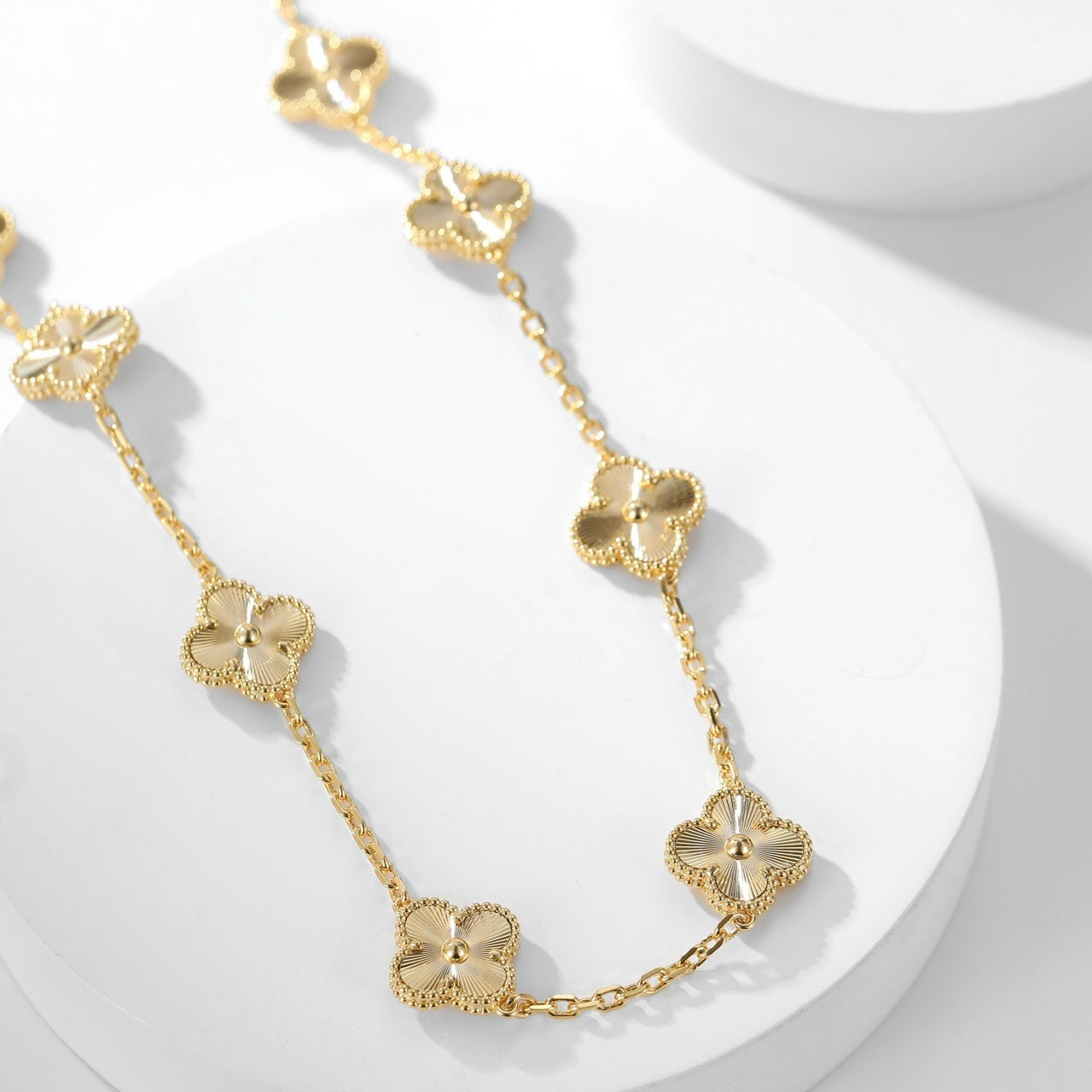 [Mystic Crown]CLOVER 10 MOTIFS LASER NECKLACE