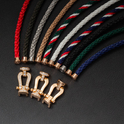 [Mystic Crown]FORCE LARGE HORSESHOE FULL DIAMOND BRACELET GOLD