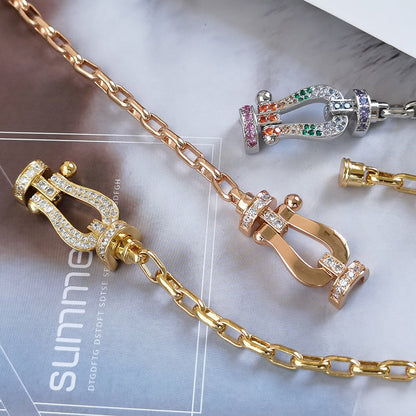 [Mystic Crown]FORCE LARGE HORSESHOE CLASP  METAL BRACELET