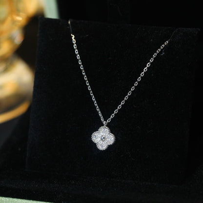 [Mystic Crown]CLOVER MINI 9.5MM PENDANT DIAMOND NECKLACE