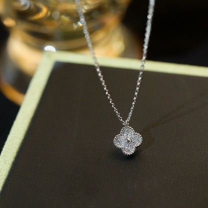 [Mystic Crown]CLOVER MINI 9.5MM PENDANT DIAMOND NECKLACE