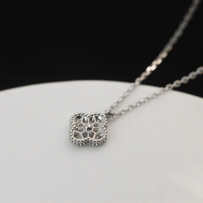 [Mystic Crown]CLOVER MINI 9.5MM PENDANT DIAMOND NECKLACE