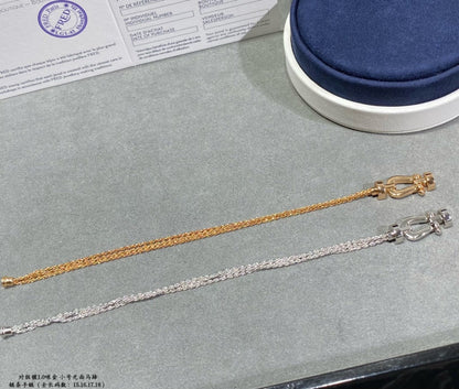 [Mystic Crown]FORCE SMALL HORSESHOE  DIAMOND CHAIN ROPE BRACELET