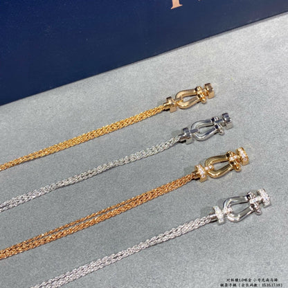 [Mystic Crown]FORCE SMALL HORSESHOE  DIAMOND CHAIN ROPE BRACELET