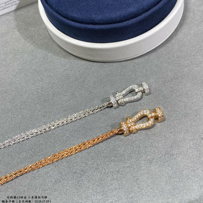 [Mystic Crown]FORCE SMALL HORSESHOE  DIAMOND CHAIN ROPE BRACELET
