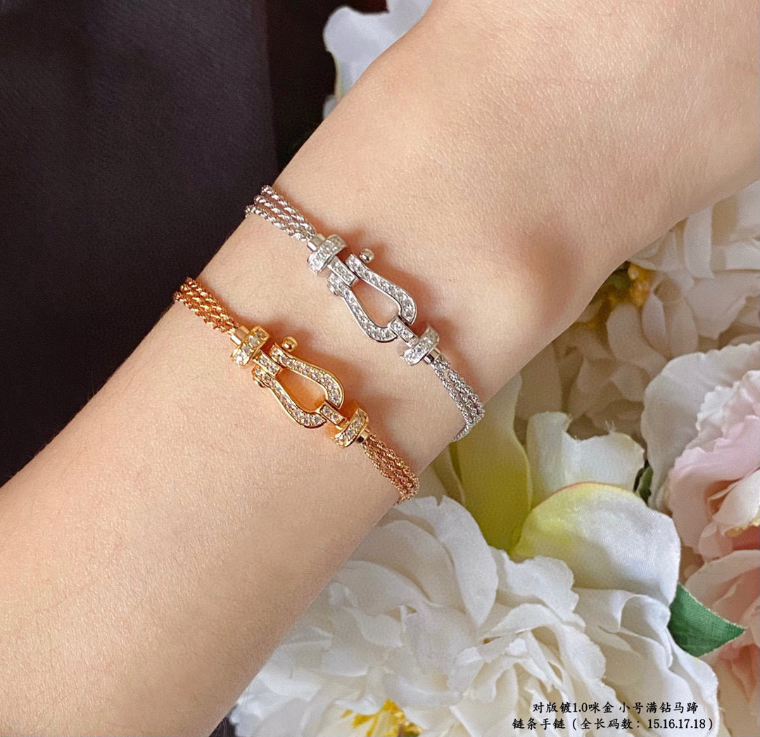 [Mystic Crown]FORCE SMALL HORSESHOE  DIAMOND CHAIN ROPE BRACELET
