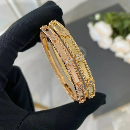 [Mystic Crown]CLOVER BRACELET 4MM DIAMONDS