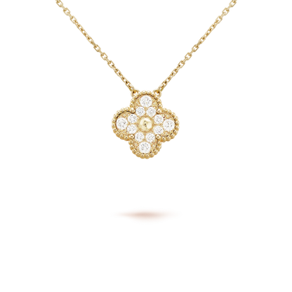 [Mystic Crown]CLOVER 15MM DIAMOND SINGLE FLOWER NECKLACE