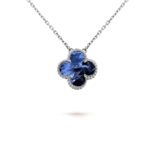[Mystic Crown]CLOVER 15MM PIETERSITE NECKLACE SILVER