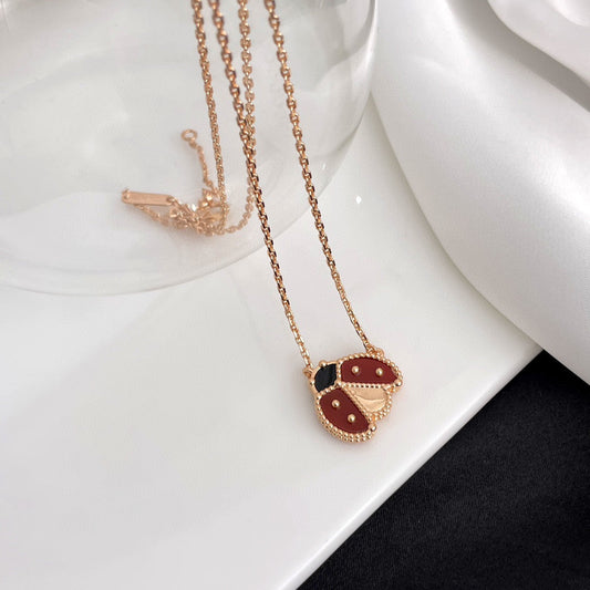 [Mystic Crown]LUCKY  CARNELIANS LADYBUG NECKLACE